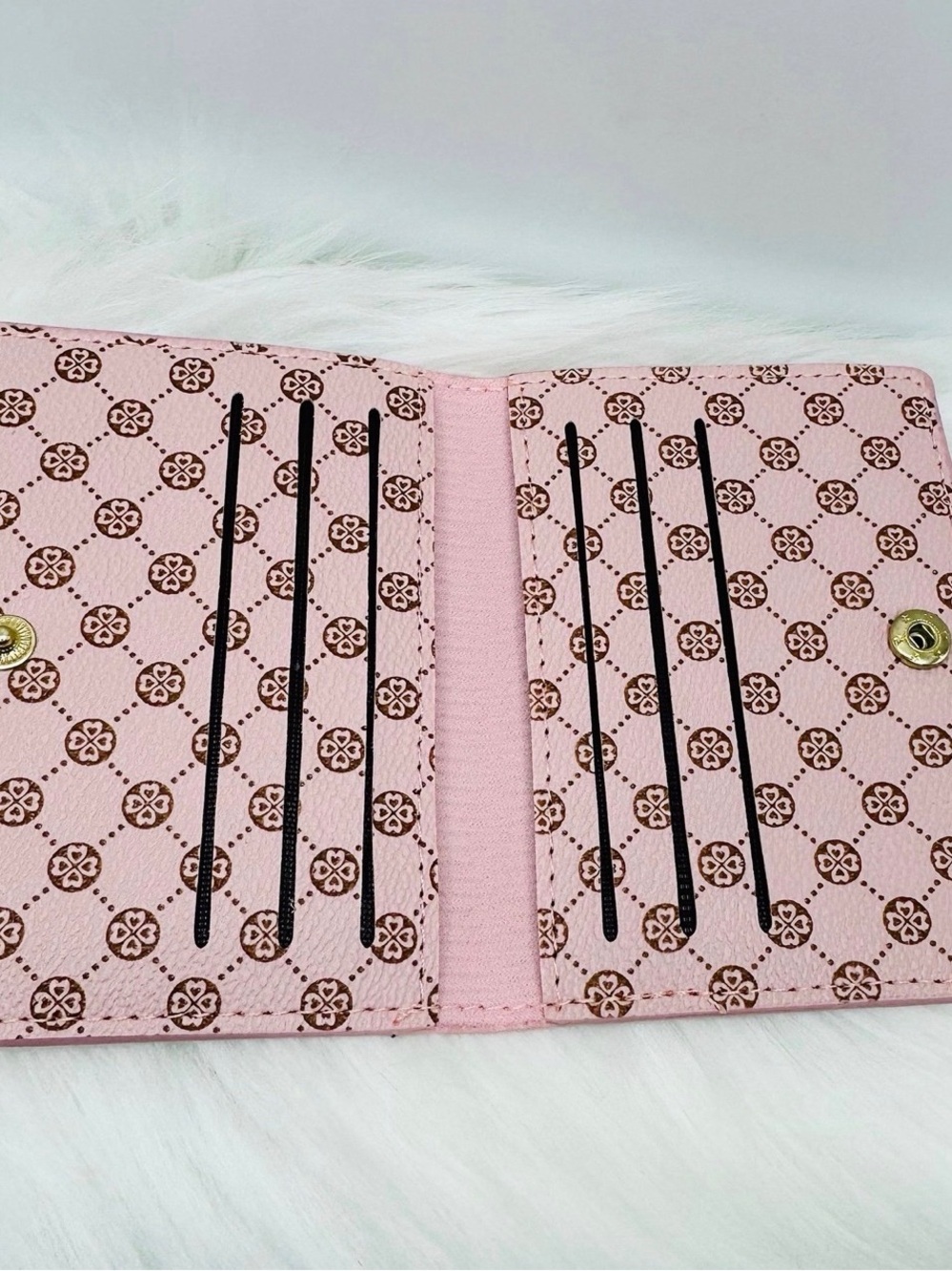 Women's Pink Patterned Passport Holder - Picture 4 of 5